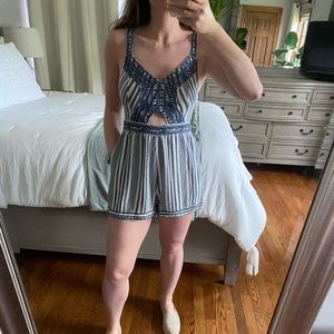 Striped Cutout Romper!
